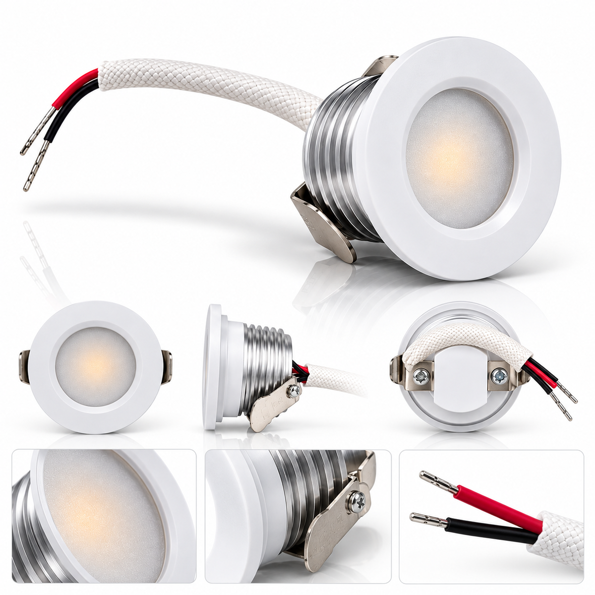 MDRLED® Mini LED Inbouwspot 1,5W | Dim to Warm 2000K–3000K | CRI >90 | IP44 | Wit