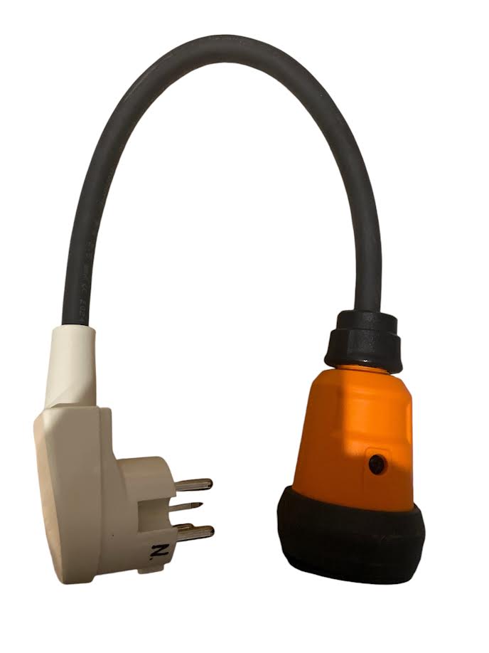 Perilex verloopkabel van perilex 16A naar contra 230V Neopreen  3x2.5mm  MDR LED®