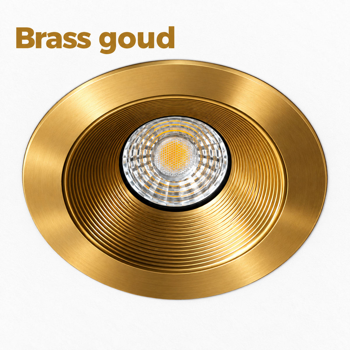 LED Inbouwspot Aurora Premium Messing Goud 6/8W CCT – CRI >98 – IP55 – Dimbaar