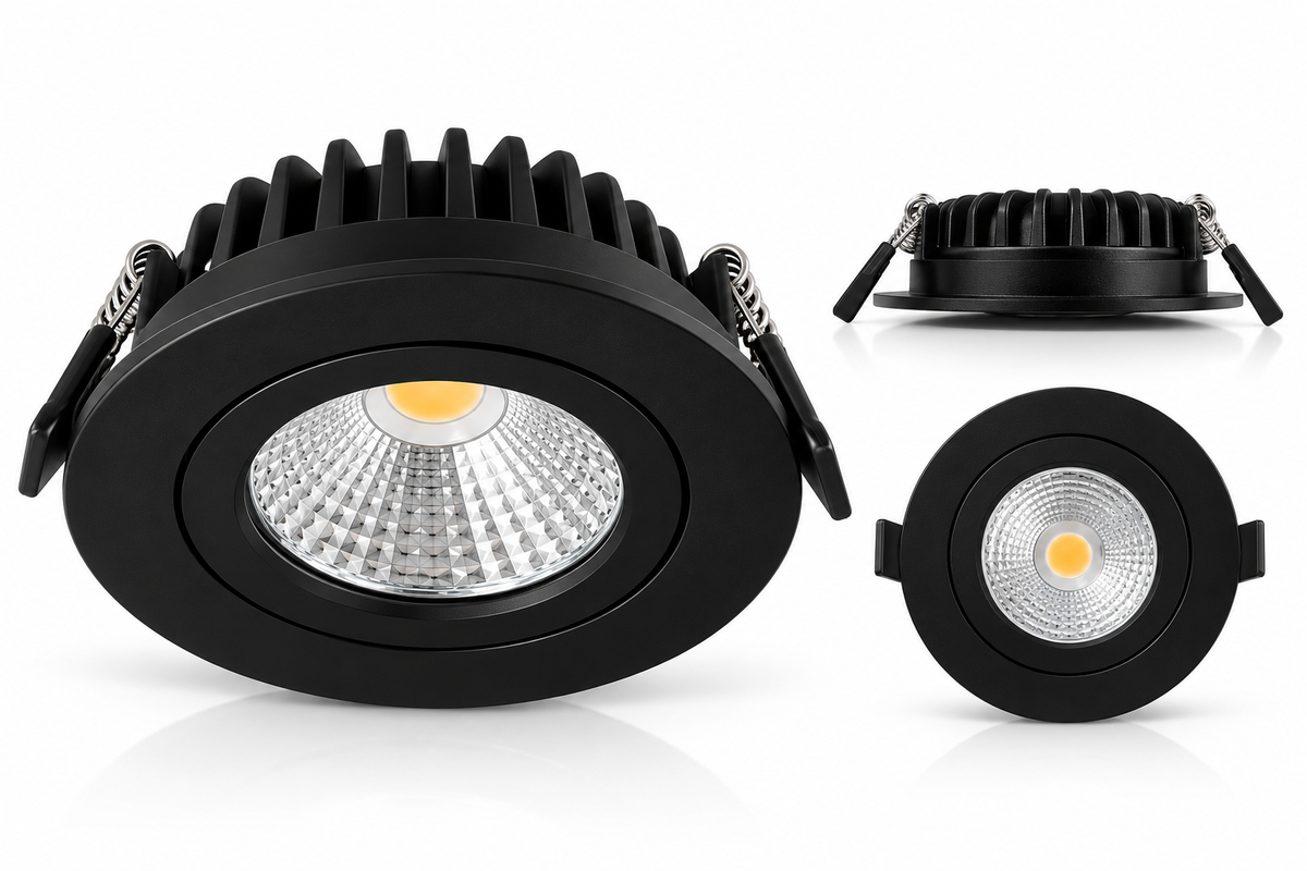 Luna LED inbouwspot | 5W | 2200K | Dimbaar | Zwart | IP42