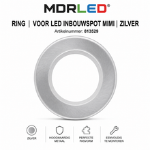 Ring Voor LED Inbouwspot Mimi | MDRLED® | Zilver | Ø55mm | Moderne Afwerking