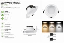 LED-DOWNLIGHT Giorgia CCT SWITCH Ø135 16W MDRLED®