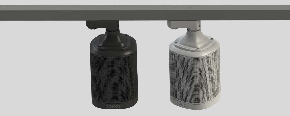 Pontis 3-Phase Audio Adapter Zwart | Voor Sonos One & One SL | Railmontage