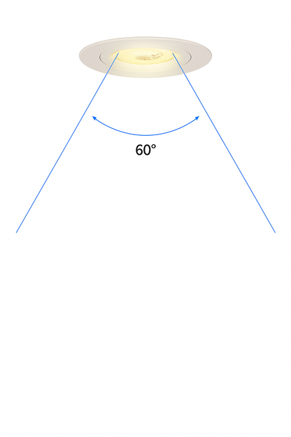 Reflektor wpuszczany LED BIAŁY Ściemnialny 6W - Zestaw 4 sztuk 3000K Wbudowany sterownik z możliwością pochylenia MDRLED®