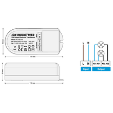 Konstantspannungs-dimmbarer Treiber 12V 50 Watt ION Industries MDRLED®