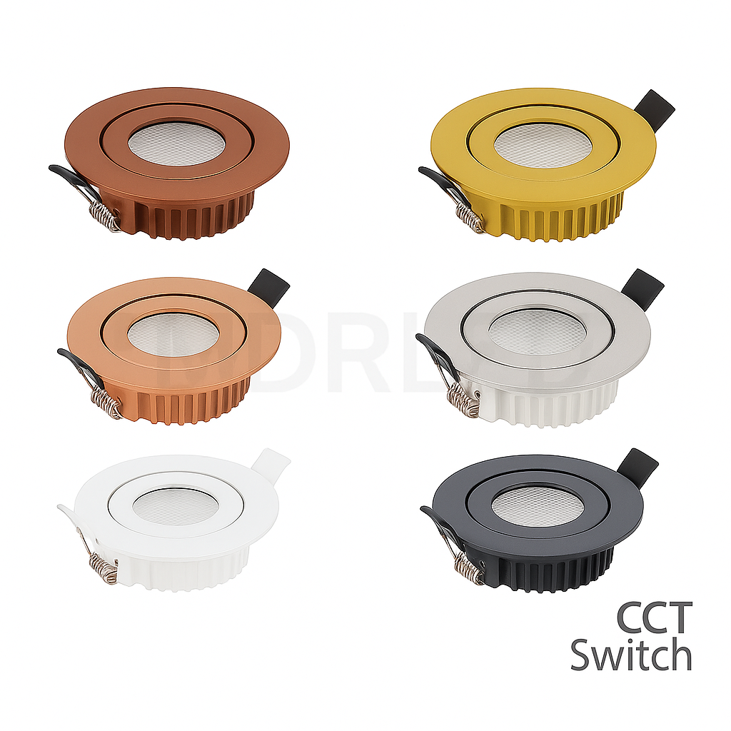 LED Inbouwspot  Luna 6W  Dimbaar WIT CCT-Switch IP65