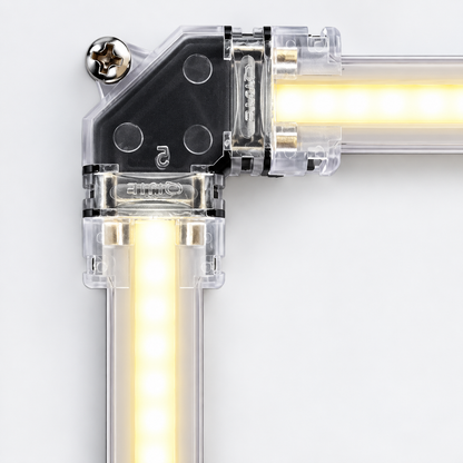 Hippo-M LED RGB-strip met 4-pins connector in L-vorm voor 10 mm IP54/65 10 stuks.
