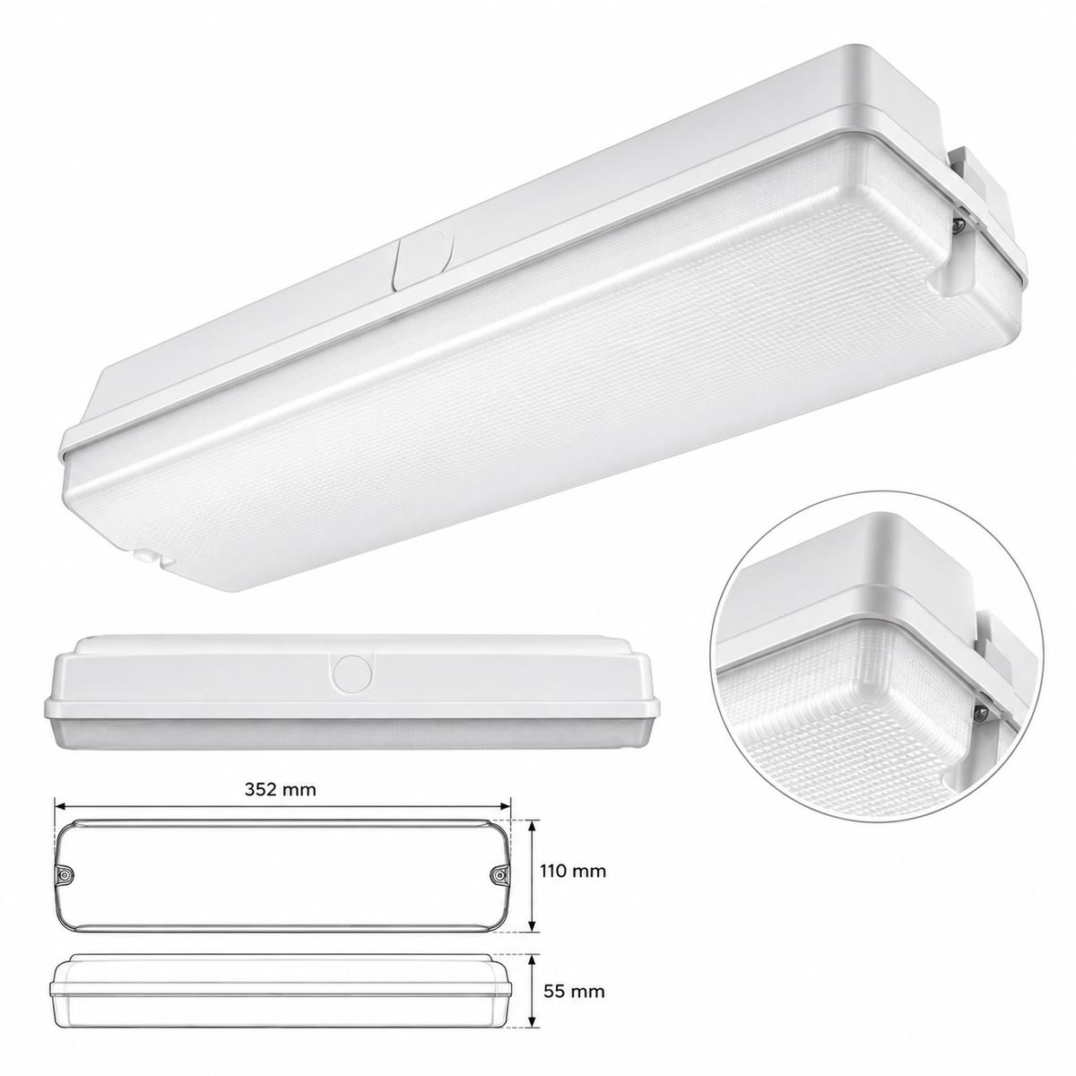 MDRLED® LED Portiek verlichting 6W | 4000K | IP65 | IK08