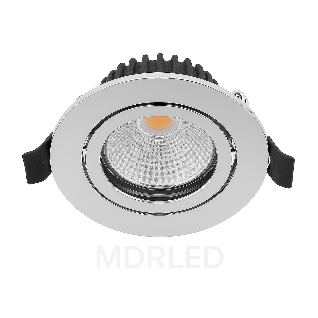 Slim-Fit 5W Dimmbarer Chrom-Einbaustrahler 2700K 3000K MDRLED®