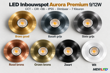 LED Inbouwspot Aurora Premium 9/12W CCT Dimbaar – IP65 – CRI >98 – 7 Kleuren