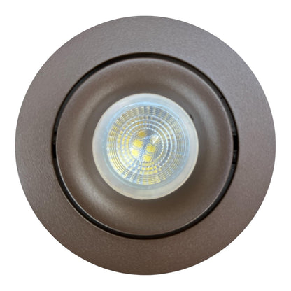 Verdiepte GU10 LED Inbouwspot Rond Mat Donkerbrons Ø92mm – Kantelbaar & Anti-Verblindend