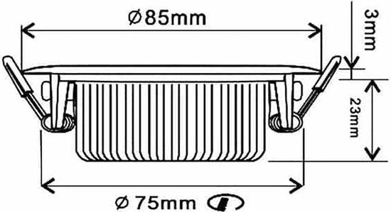 Led Inbouwspot - Slim-Fit - Varda - 23mm - Dimbaar - 5W - Zilver - Dim2Warm