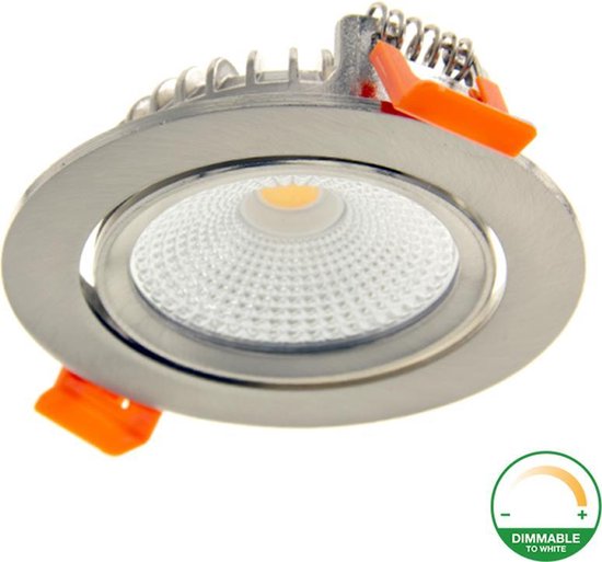 Led Inbouwspot - Slim-Fit - Varda - 23mm - Dimbaar - 5W - Zilver - Dim2Warm