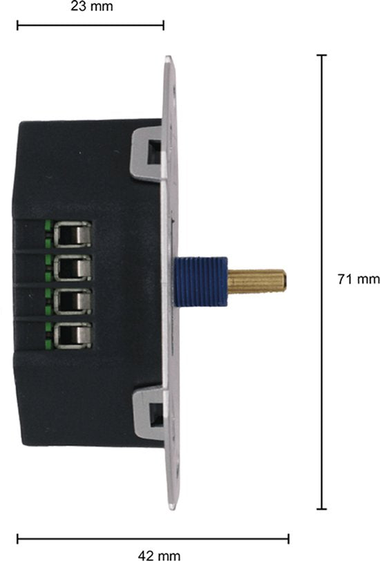 Universele LED Dimmer 0,5-200W – Inbouw Dimmer met Zwarte Afdekplaat | Fase Afsnijding (Trailing Edge) ACTIE TIJDELJK.