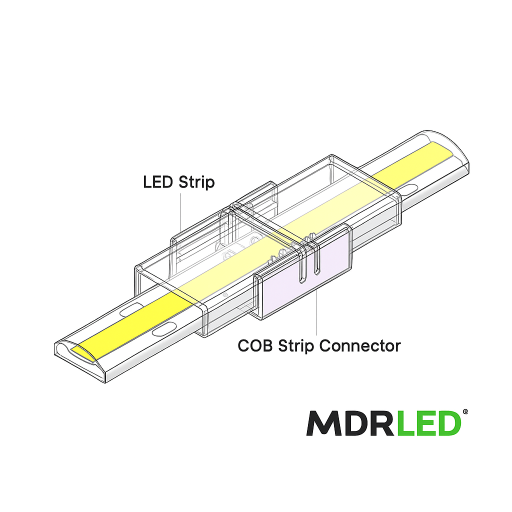 LED strip Connector IP65 | Single Color | COB/SMD | 8mm | Per 10 Stuks MDRLED®