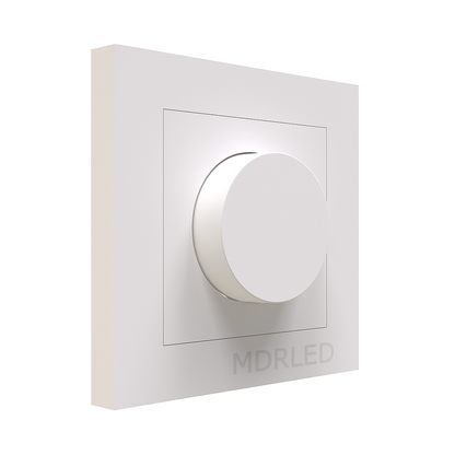 Enkele Dimmer Afdekplaat – Wit (RAL 9003) – MDRLED®