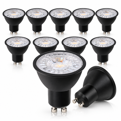 GU10 Spot SPONDE 7W Schwarz Dimmbar 3000K MDRLED®