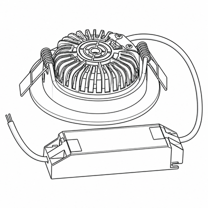 MDRLED® LUNA LED Inbouwspot 5W | Dim to Warm | Zilver | IP42