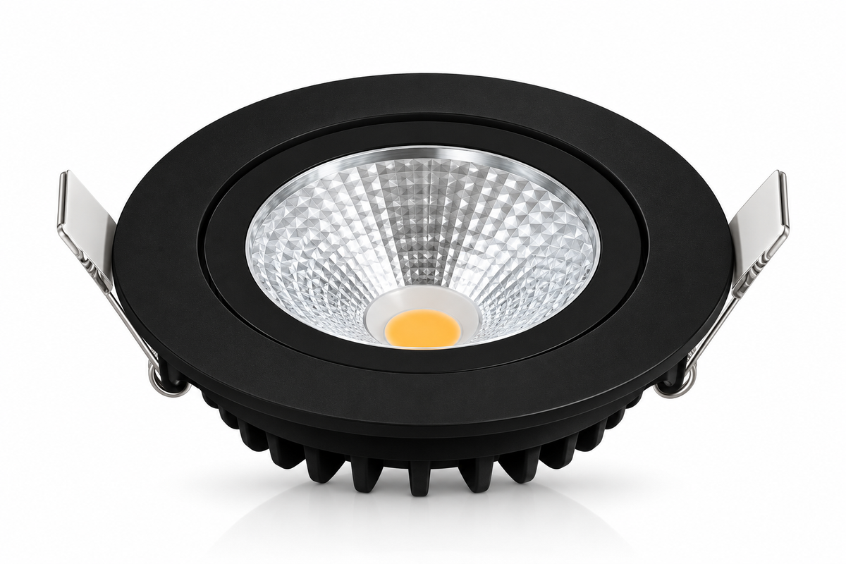 LED inbouwspot | 5W | 2200K | Mat zwart | IP42 | 10 stuks