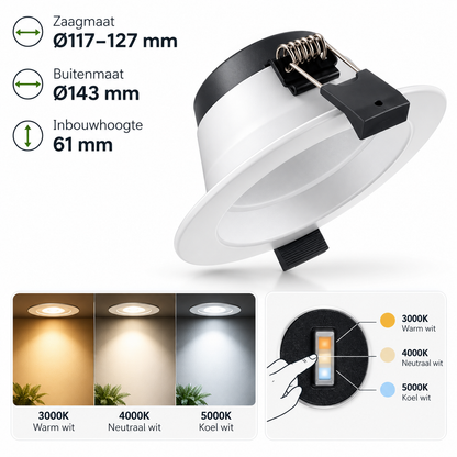 LED downlight Ginevra | 12W | CCT | 1514lm | Wit