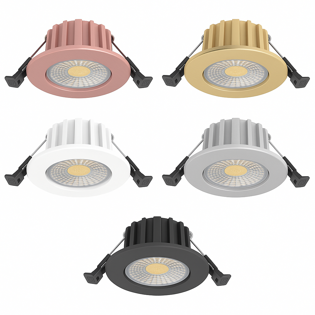 LED Inbouwspot Koper 6W  Dimbaar  IP65  CCT-Schakelaar  MDRLED®