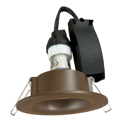 Verdiepte Inbouwspot Mat Donkerbrons Ø88 mm – GU10 Anti-Verblindend