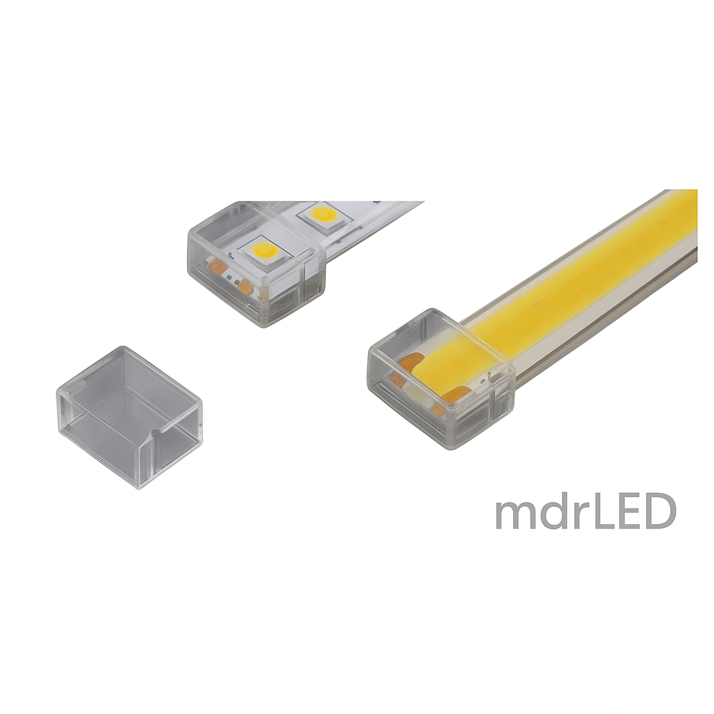 MDRLED® LEDstrip Eindkap IP65 | 8mm | Single Color | COB/SMD | Per 10 Stuks