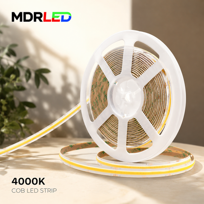 COB LED Strip 24V IP20 10 Meter 4000K Vrij Knipbaar | MDRLED®