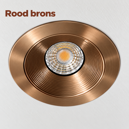 LED Inbouwspot Aurora Premium Messing Goud 6/8W CCT – CRI >98 – IP55 – Dimbaar