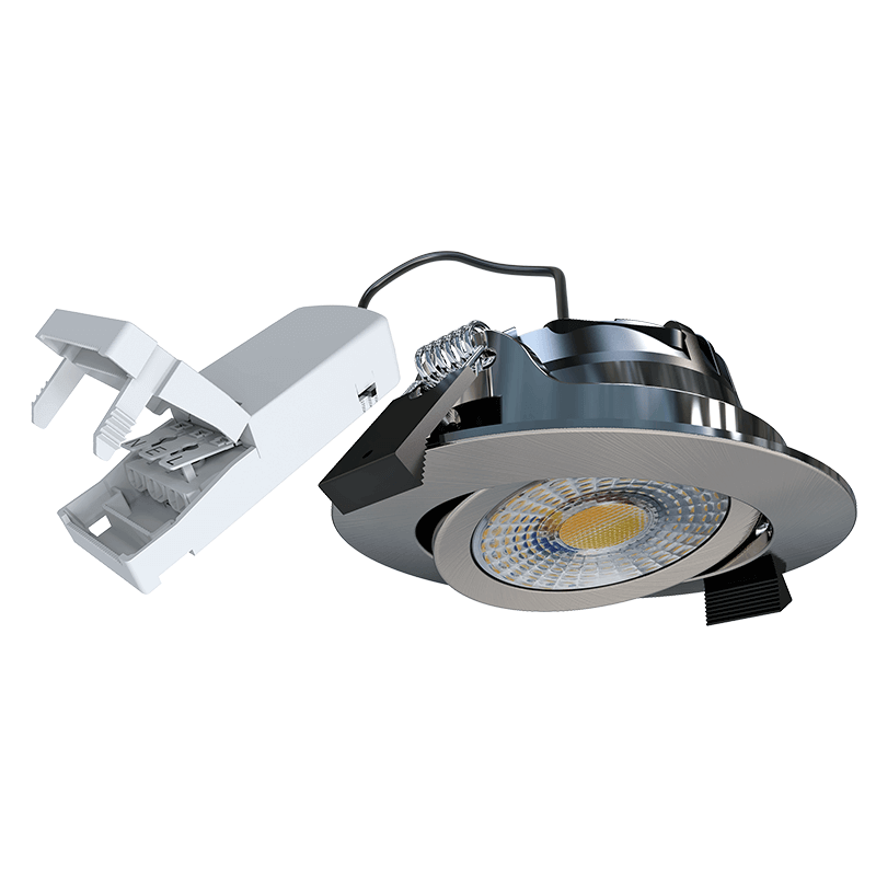 INBOUWSPOT   LED  6W  DIM  ZWAR,WIT,ZILVER  met CCT SWITCH  IP65  MDR LED®