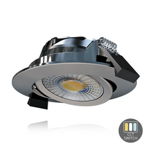 LED INBOUWSPOT  SLIM-FIT 6W  DIM  ZILVER  CCT-SWITCH  IP65