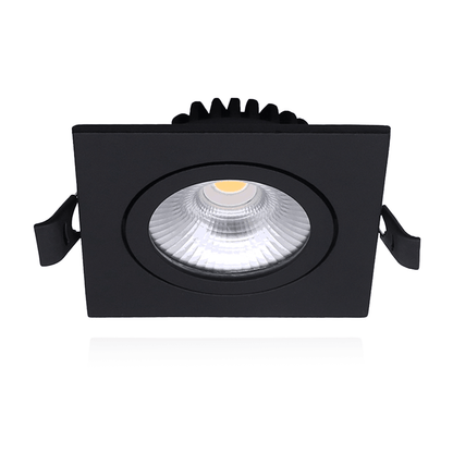 LED Einbaustrahler Flach 6W Dimmbar Schwarz 2700K Ø75-81mm MDR LED