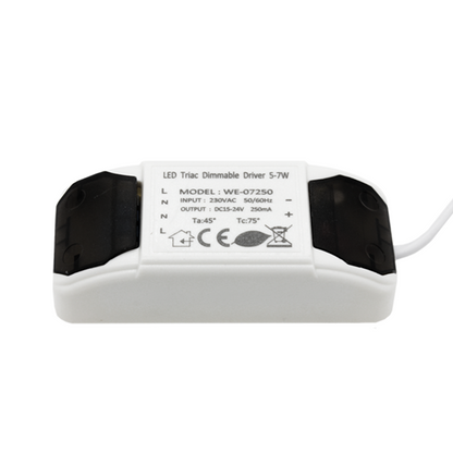 LED Einbaustrahler Flach 6W Dimmbar Schwarz 2700K Ø75-81mm MDR LED