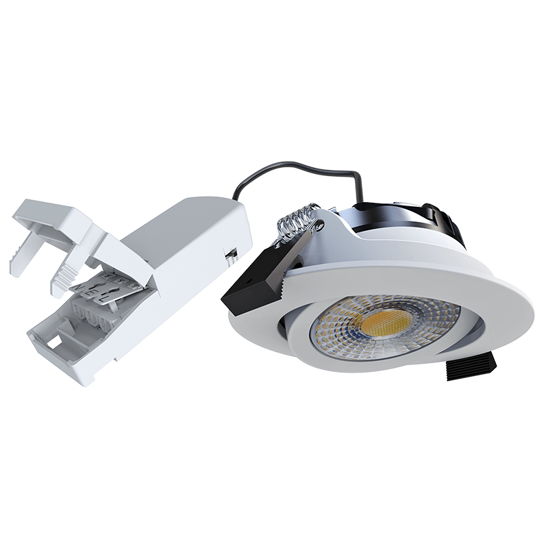 INBOUWSPOT   LED  6W  DIM  ZWAR,WIT,ZILVER  met CCT SWITCH  IP65  MDR LED®