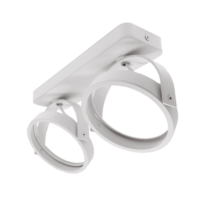 AR111 AUFBAULEUCHTE 2xGU10 FASSUNG WEISS MDRLED®