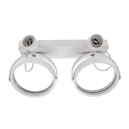 AR111 AUFBAULEUCHTE 2xGU10 FASSUNG WEISS MDRLED®