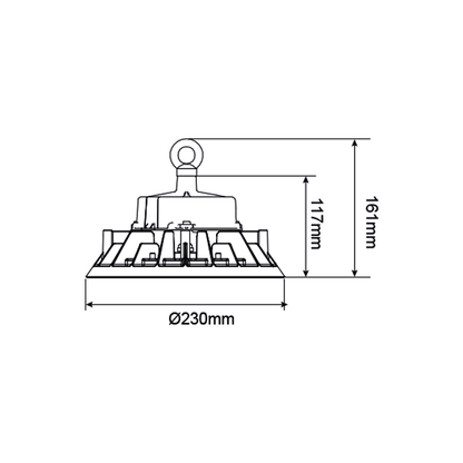 LED HIGHBAY  100W 6000K PHILIPS DRIVER  IP65  120°