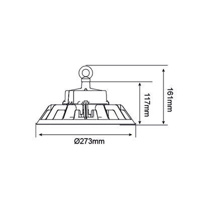 LED HIGHBAY 150W -  Verlichting voor Industriële Toepassingen PHILIPS DRIVER  IP65 ACTIE MDRLED®