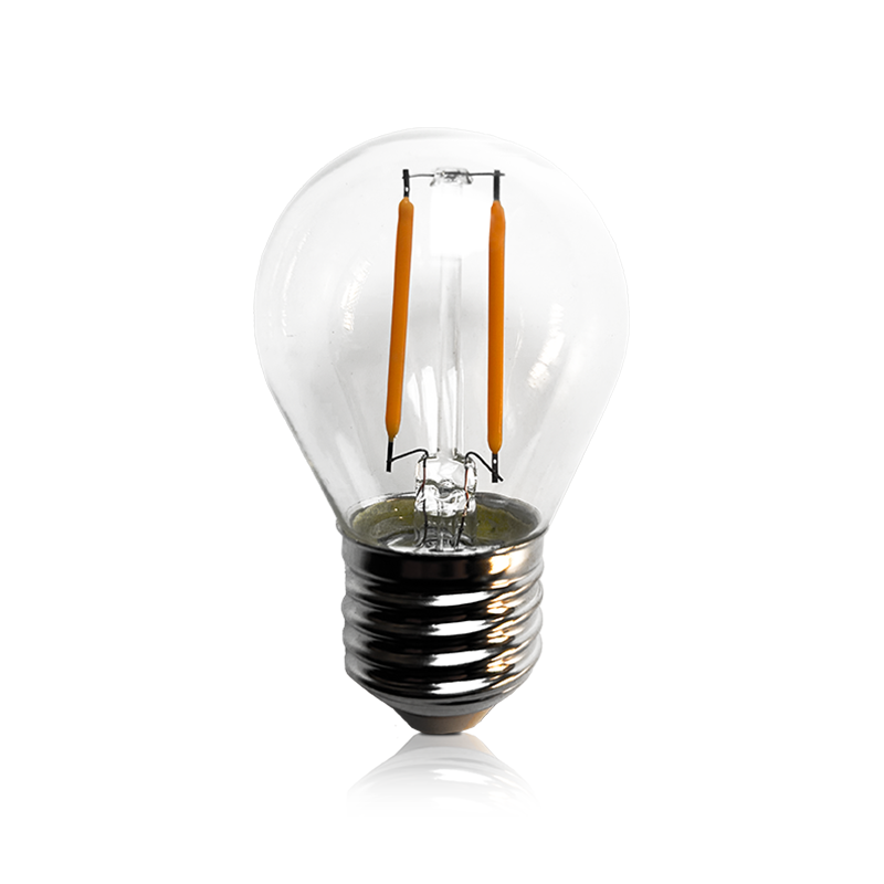 LED FILAMENT E27 G45 HELDER GLAS 1W  MDRLED®