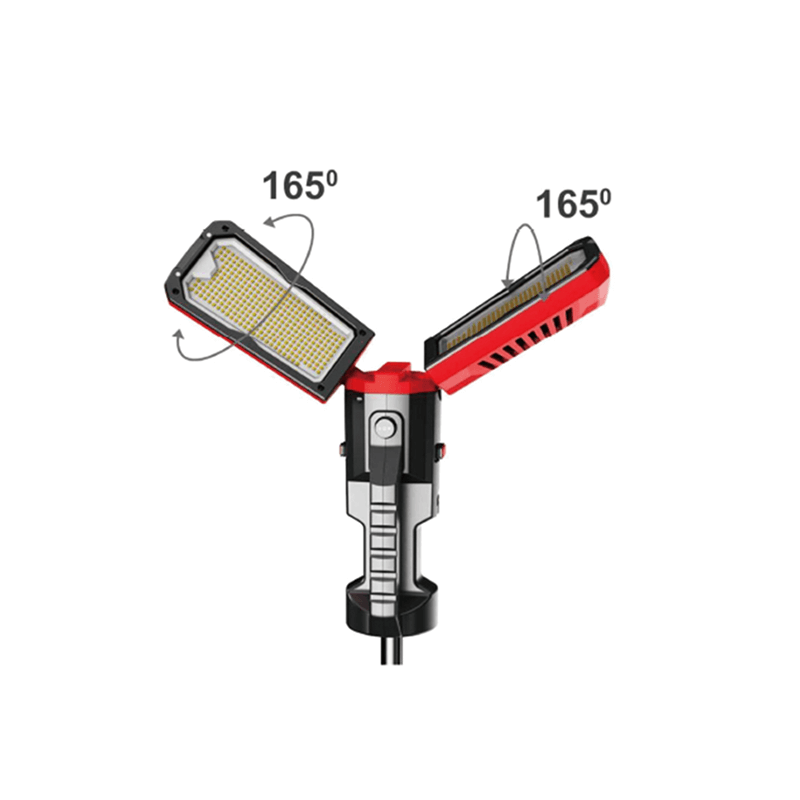 LED-Arbeitsleuchte Leistungsstarke und verstellbare LED-Arbeitsleuchte auf Stativ für den professionellen Einsatz. 2x50W CCT SWITCH MDR LED