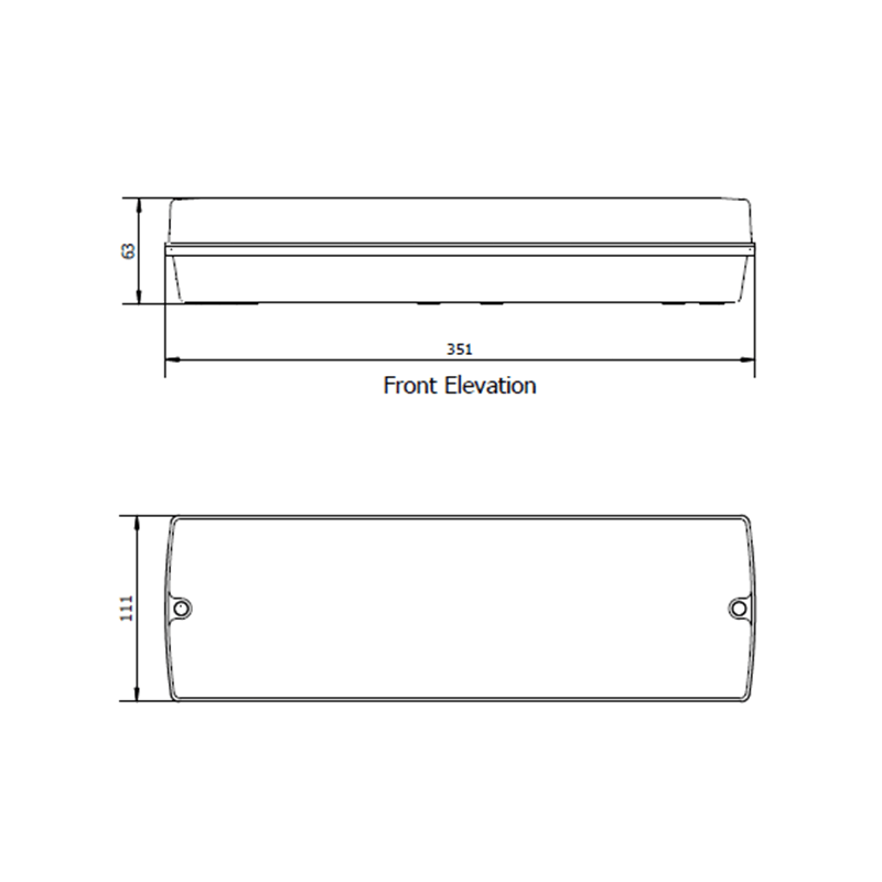 NOODVERLICHTING 3W IP65 ZWART (INCLUSIEF 3 PICTOGRAMMEN MDRLED®