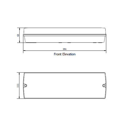 NOODVERLICHTING 3W IP65 ZWART (INCLUSIEF 3 PICTOGRAMMEN MDRLED®