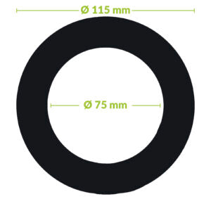 MDRLED® Verloopring voor Inbouwspots Ø75–115mm | Metaal | Zwart & Wit