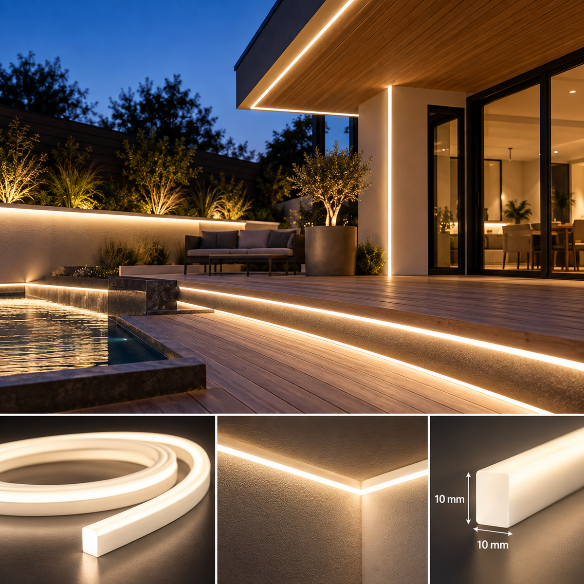 MDRLED® LED Neon Lichtslang 10m | 24V | 4000K | IP66