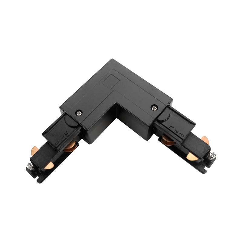 DALI 3-FASE RAIL  L-VORM CONNECTOR  OUTSIDE  ZWART PROLEDPARTNERS®