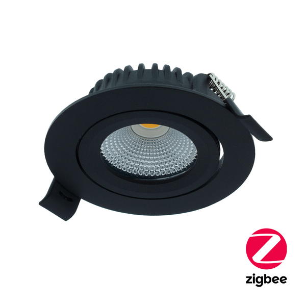 LED INBOUWSPOT   SLIM-FIT  5W  ZIGBEE3.0  RGB+CCT  ZWART MDR LED®