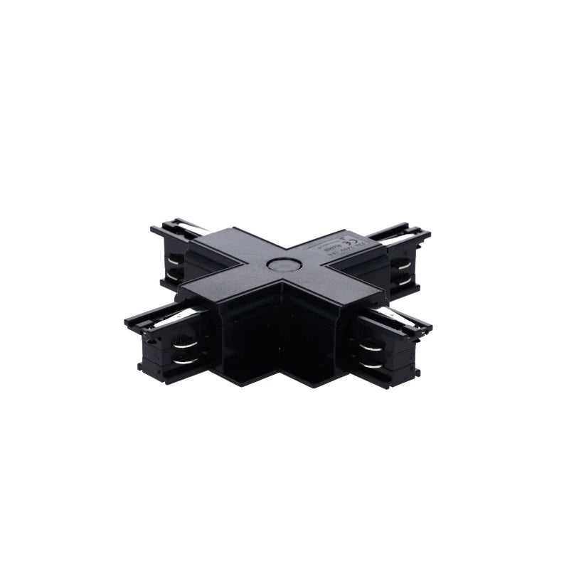 INBOUW 3-FASE  X-VORM CONNECTOR  ZWART