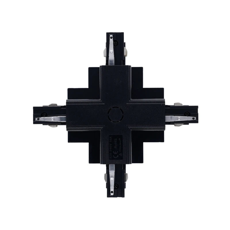 INBOUW 3-FASE  X-VORM CONNECTOR  ZWART