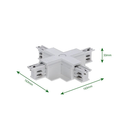INBOUW 3-FASE  X-VORM CONNECTOR  WIT