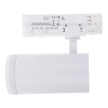 Zoomable 3-Fase Railspot – 20W/25W/30W  Wit Verstelbare Lichtbundel  CCT-Switch  CRI 90